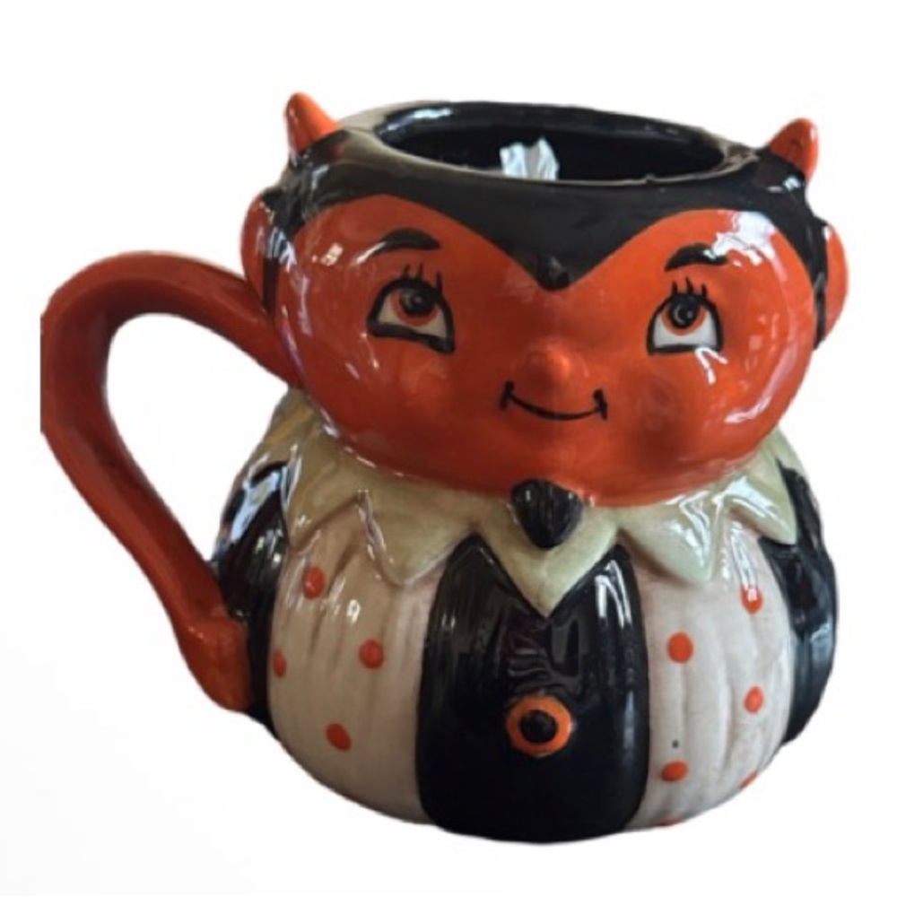 johanna Parker Halloween, pumpkin peep devil  coffee mug